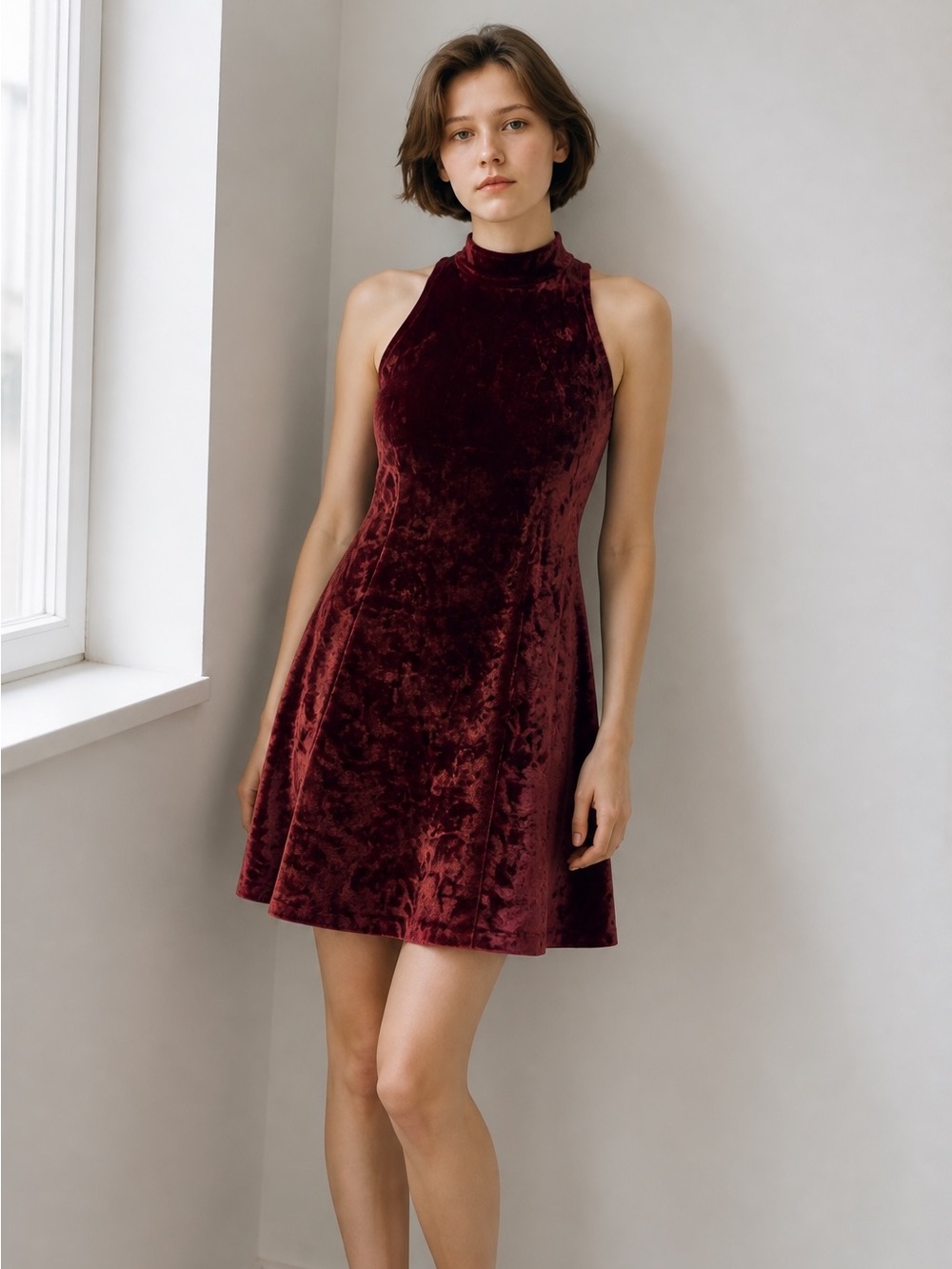 ARIZONA JEAN CO. Women’s Burgundy Velvet Dress Sz Small NWT